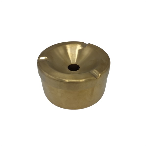 Round ashtray, made of stainless steel, Wei, 10.3 cm, golden color